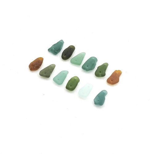 drilled beach glass links