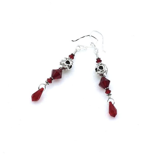 2 3/4" - 7cm in length from the top of the sterling silver pierced earwires