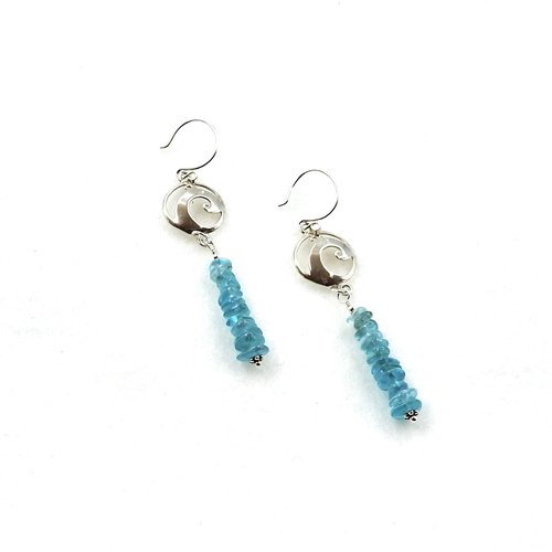 with pierced round shaped ear wires