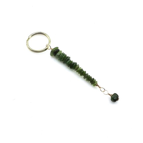 4 inches in length including the gold tone keyring