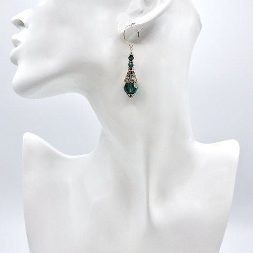 gold cone earings