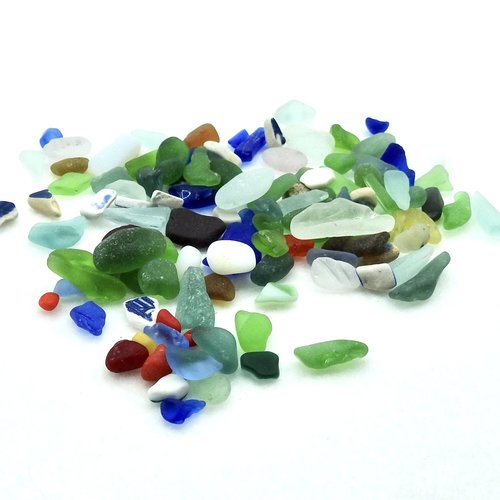 Sea Glass Sampler Mixed Beach Pottery Milk Glass Bonfire Unusual Craft Supplies