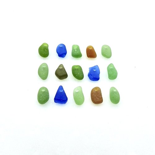 tiny sea glass beads