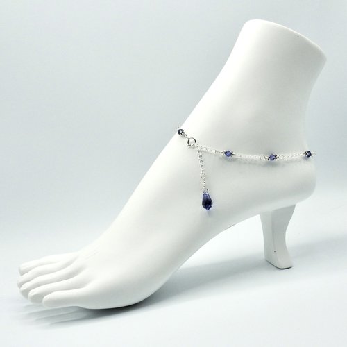 adjustable silver chain teardrop dangle