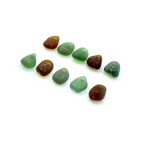 top drilled beach glass beads