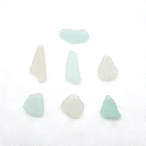 pastel sea glass pendants
