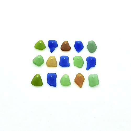 colorful sea glass beads