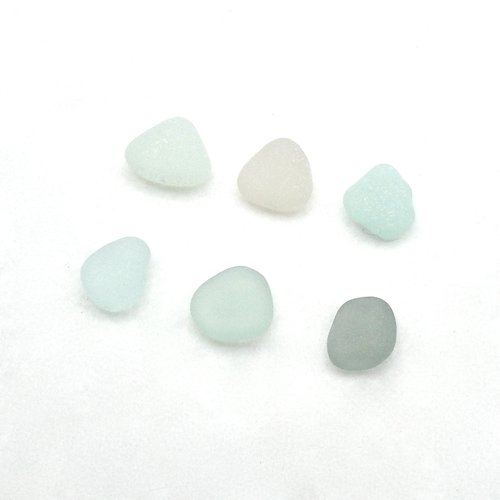 thick pastel sea glass pieces