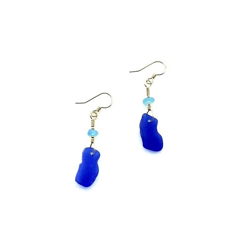 sea glass dangle earrings for women