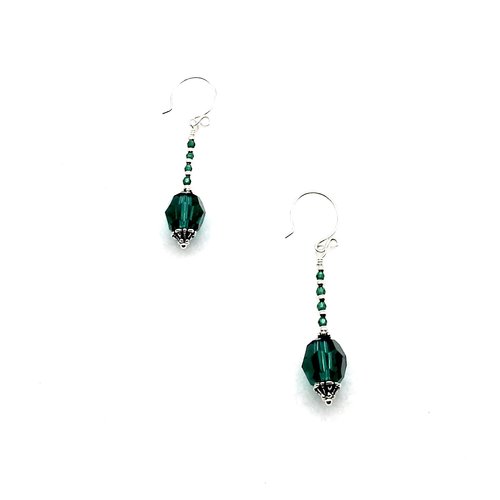 beaded silver dangles