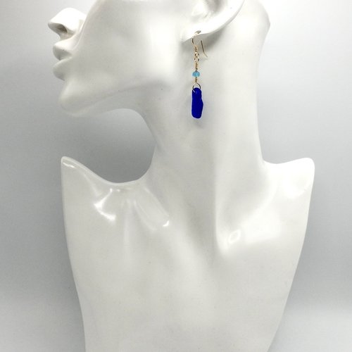 wire wrapped together by hand with 14K/20 gold filled wire and pierced fish hook style ear wires