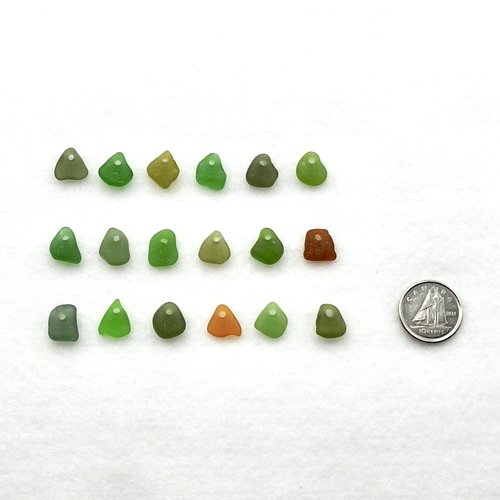 Unique Beads for Sale Jewelry Making Top Drilled Sea Glass Beach Charms Craft Supplies 