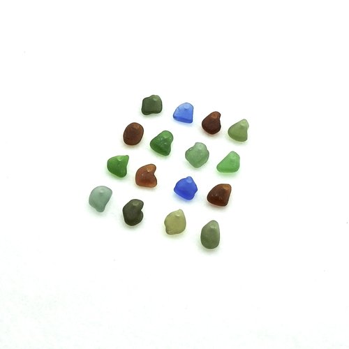 Tiny Sea Glass for Crafts Beach Charms for Jewelry Making Sew on Teardrop Beads