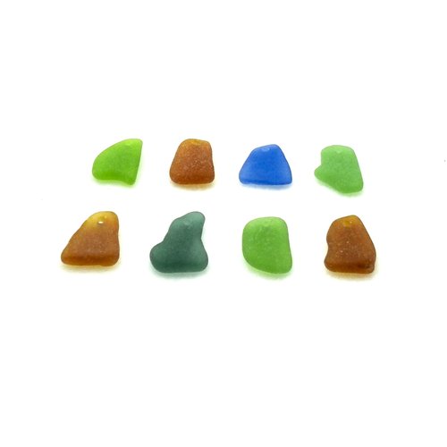 drilled sea glass charms