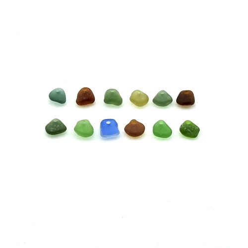 Unique Beads for Sale Jewelry Making Top Drilled Sea Glass Beach Charms Craft Supplies 
