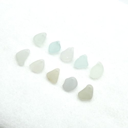 Drilled Sea Glass Charms for Jewelry Making Pastel Real Beach Glass Beads Unusual Craft Supply
