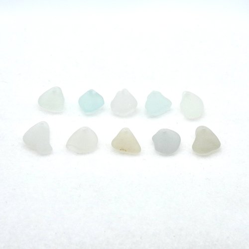Drilled Sea Glass Charms for Jewelry Making Pastel Real Beach Glass Beads Unusual Craft Supply