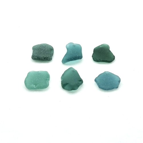 Large Sea Glass Pendants Teal and Green for Jewelry Wind Chimes or Keychains Craft Supply