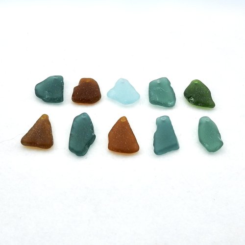 Beach Glass Pendants Rough Large Real Sea Glass Charms for Jewelry Making Sun Catcher Craft Beads 