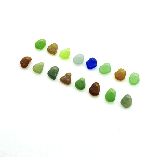 Small Sea Glass for Crafts Beach Charms for Jewelry Making Sew on Mermaid Tear Beads