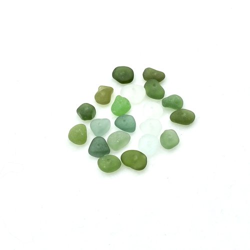 Sea Glass Beads Center Drilled Spacer Accent Beads for Jewelry Making Beach Crafts