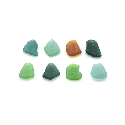 Nature Pendants Jewelry Making Top Drilled Authentic Sea Glass Unusual Craft Beads 