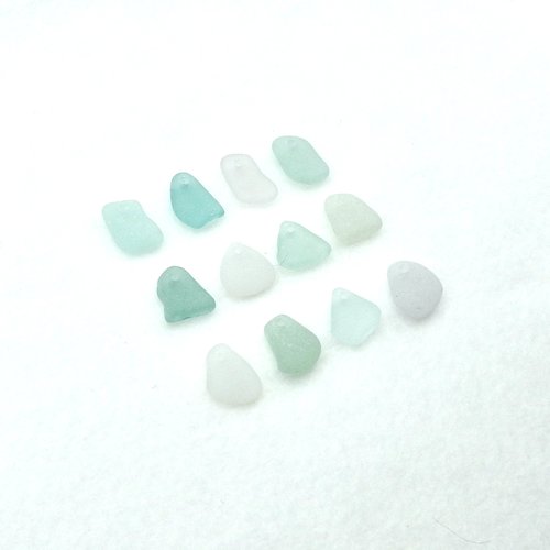 Sea Glass Small Charms for Jewelry Making Pastel Shades Beach Glass Craft Supplies 