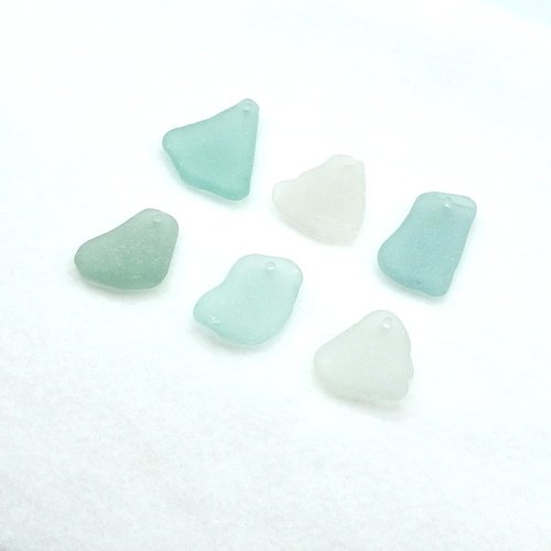 Genuine Sea Glass Pendants Large Top Drilled Real Beach Craft Supply 