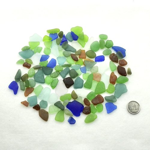 Craft Quality Sea Glass Natural Rough Real Beach Art Supply Terrarium Decoration