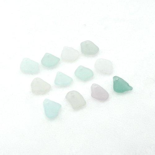 drilled sea glass charms