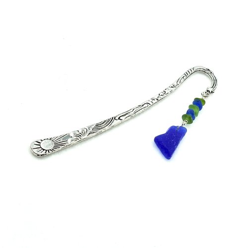 beach glass beaded dangle
