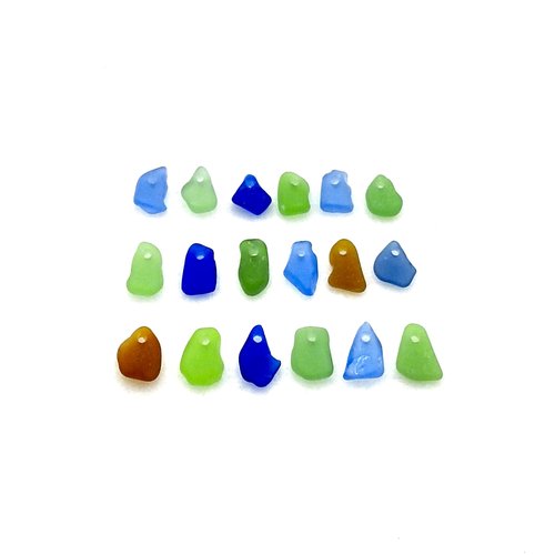 tiny sea glass charms 