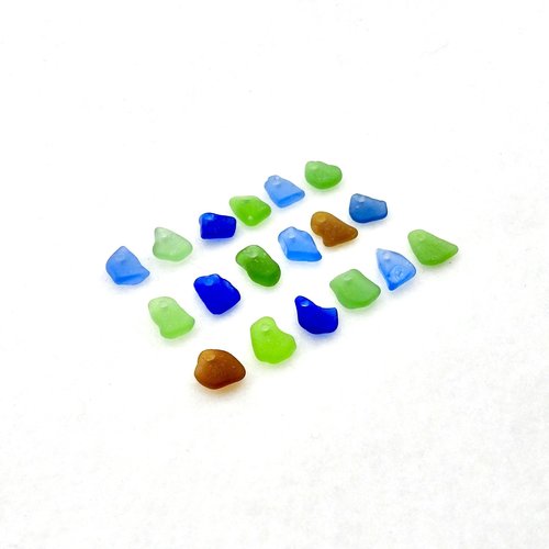 beach glass sew on drops