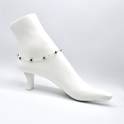 beaded silver chain