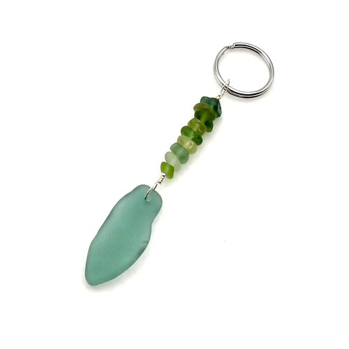 sea glass keychain