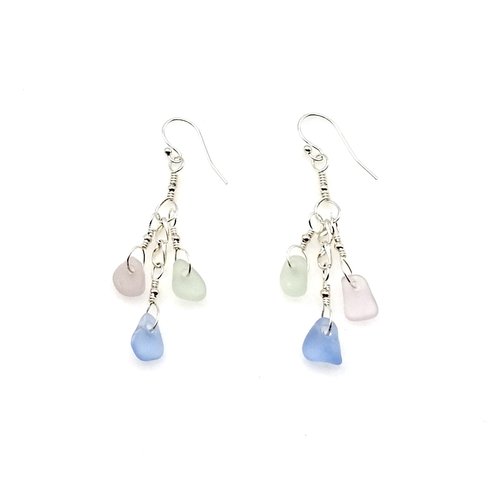 beach glass earings