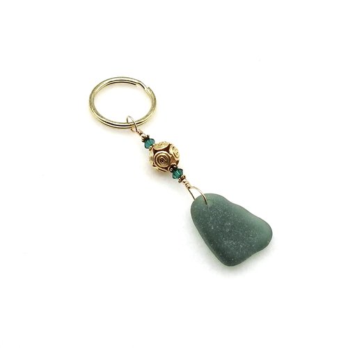 tiny green crystal beads