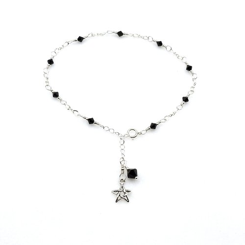 silver star charm dangle