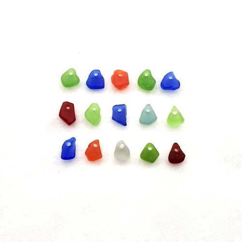 tiny sea glass beads