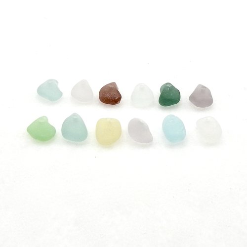 rare color beach glass charms