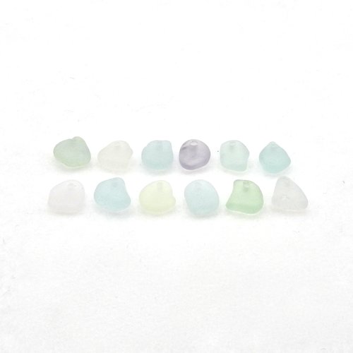 pastel beach glass tiny pendants