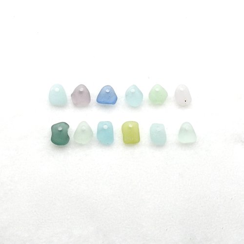 real beach glass drop beads