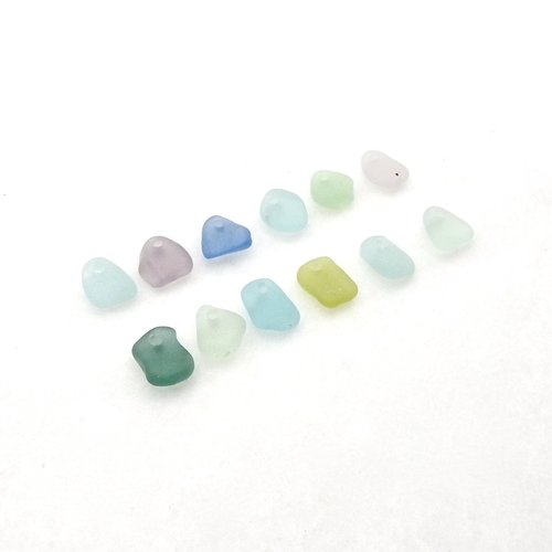 tiny sea glass charms