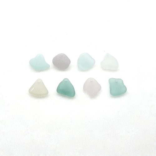 colorful beach glass drilled beads