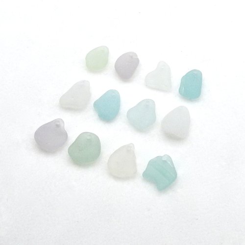 pastel sea glass beads