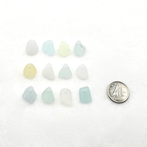 drilled sea glass charms