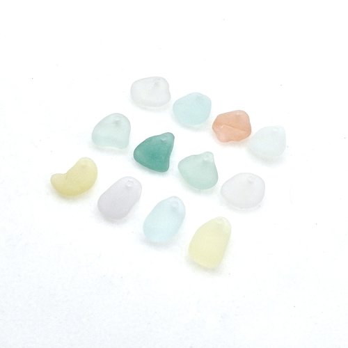 colorful beach glass beads