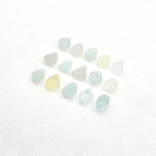 light pastel sea glass beads