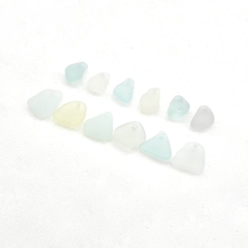 light pastel sea glass charms