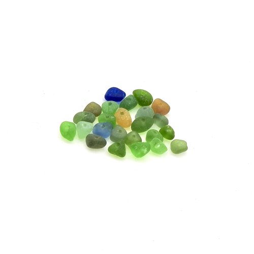 drilled beach glass 